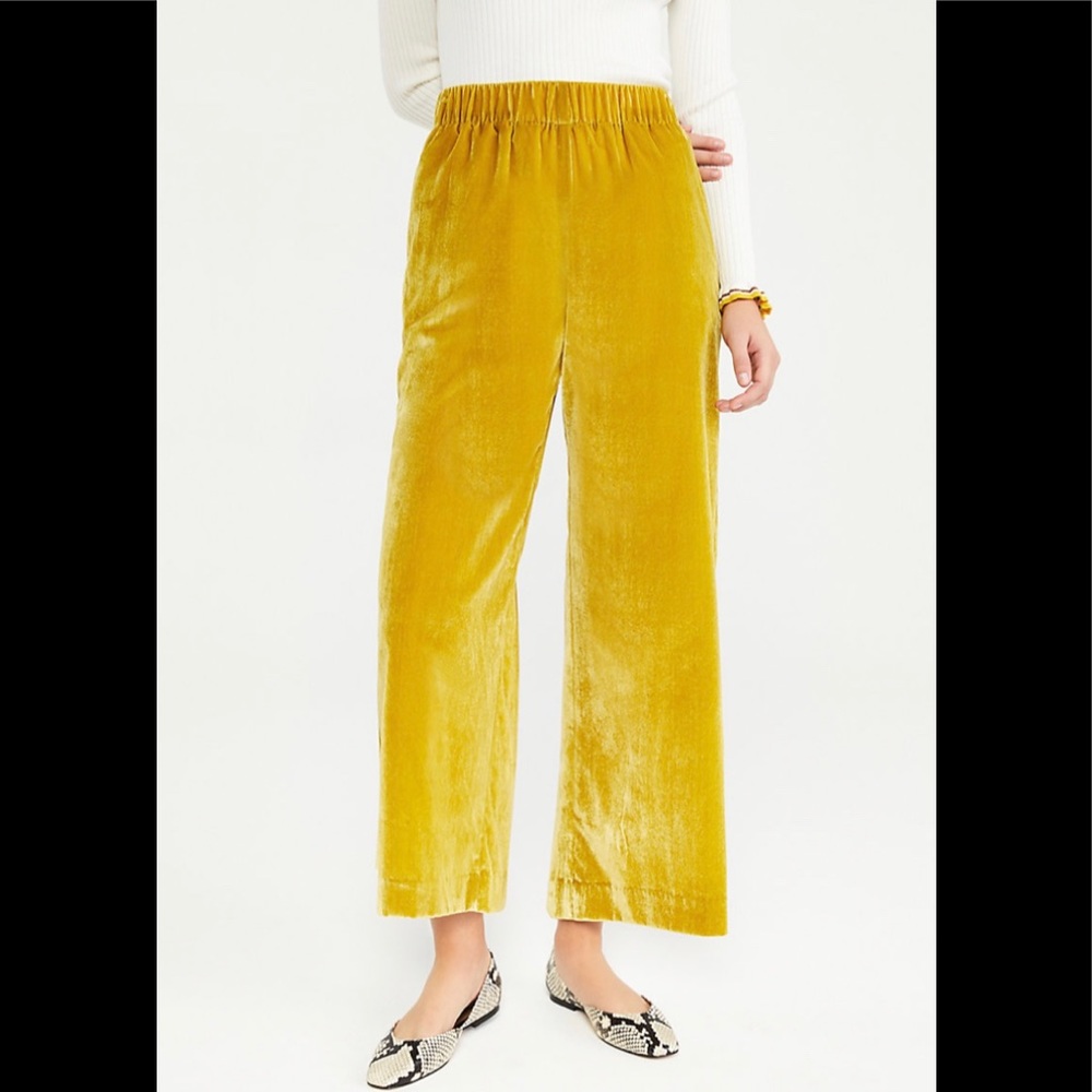 Ann Taylor velvet wide legged pants